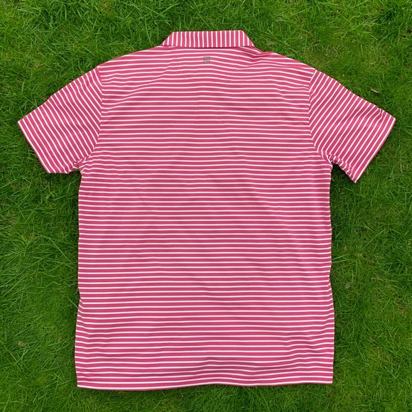 🏌️Pink & White Striped Golf Polo - Picture 3 of 4